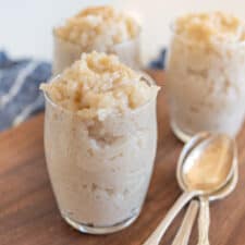 glasses of instant pot rice pudding