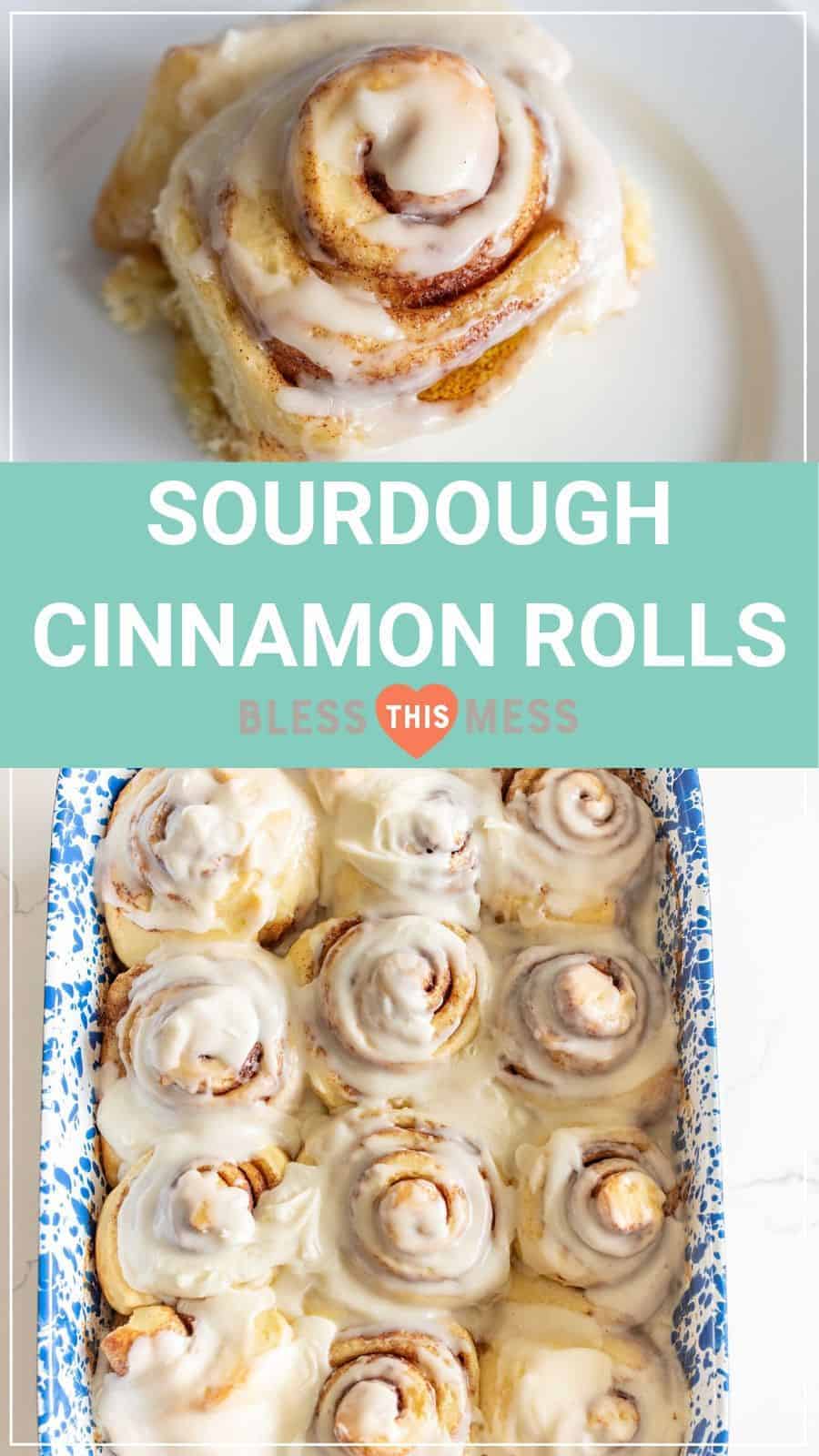 Fluffy Sourdough Cinnamon Rolls with Buttercream Frosting