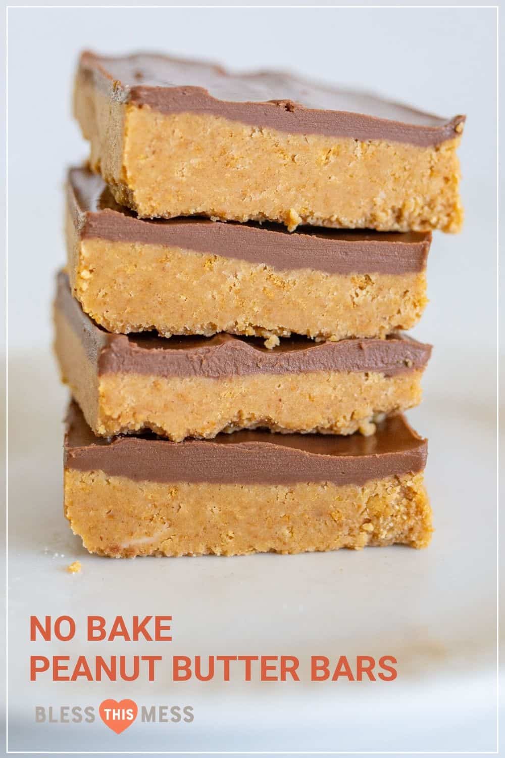 No Bake Peanut Butter Bars — Bless this Mess