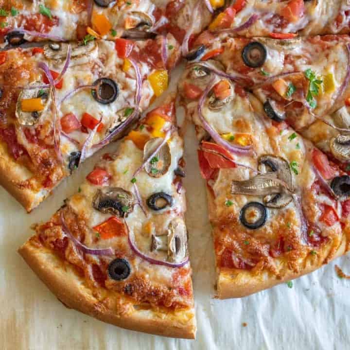 Easy Veggie Pizza Recipe | Homemade Pizza with Fresh Veggies