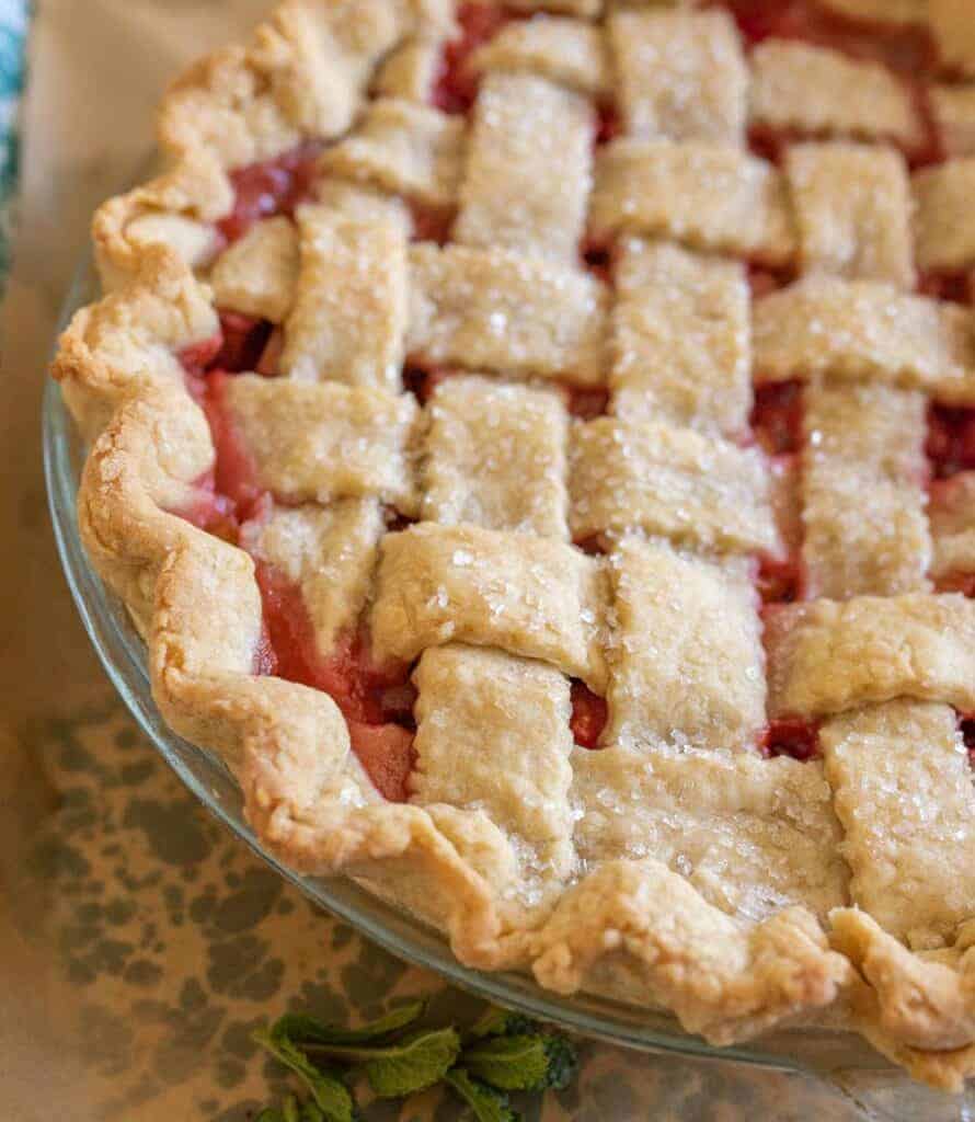 Classic Strawberry Rhubarb Pie — Bless this Mess