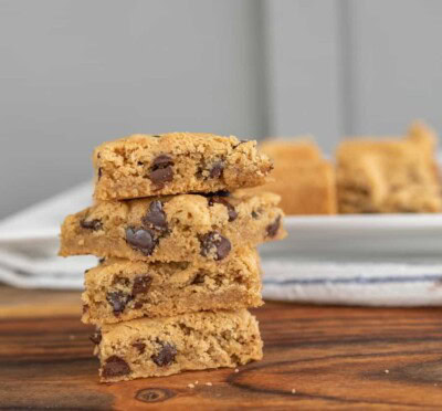 Gluten Free Almond Flour Chocolate Chip Cookies Bars — Bless this Mess