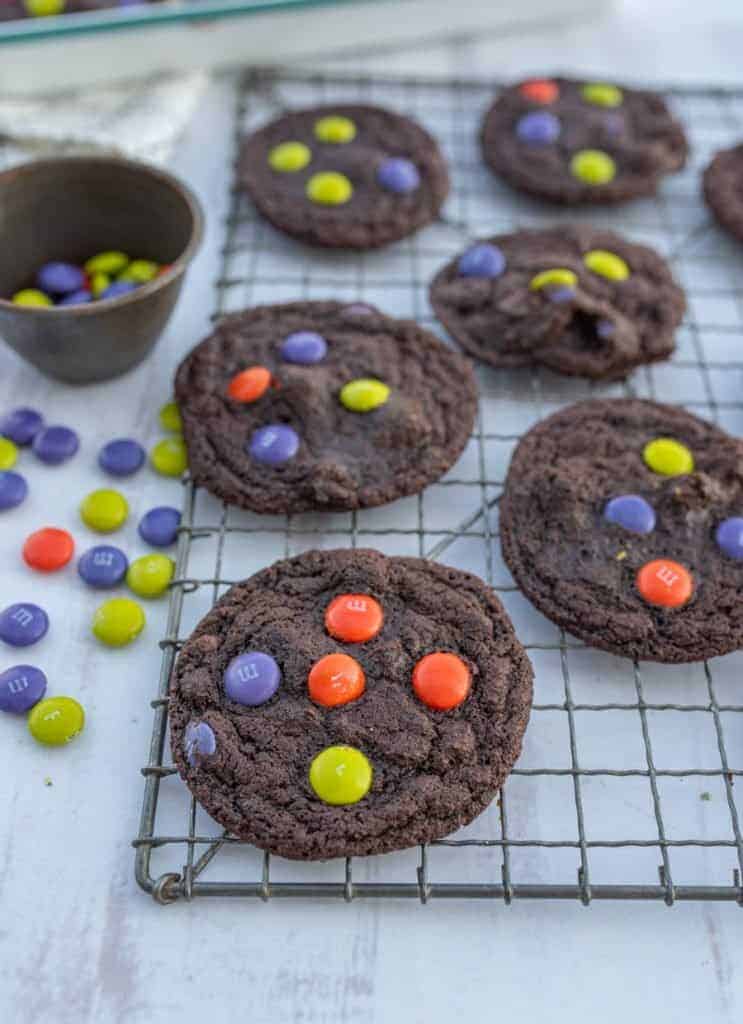 Peanut Butter & Dark Chocolate M&M Cookies, Recipe