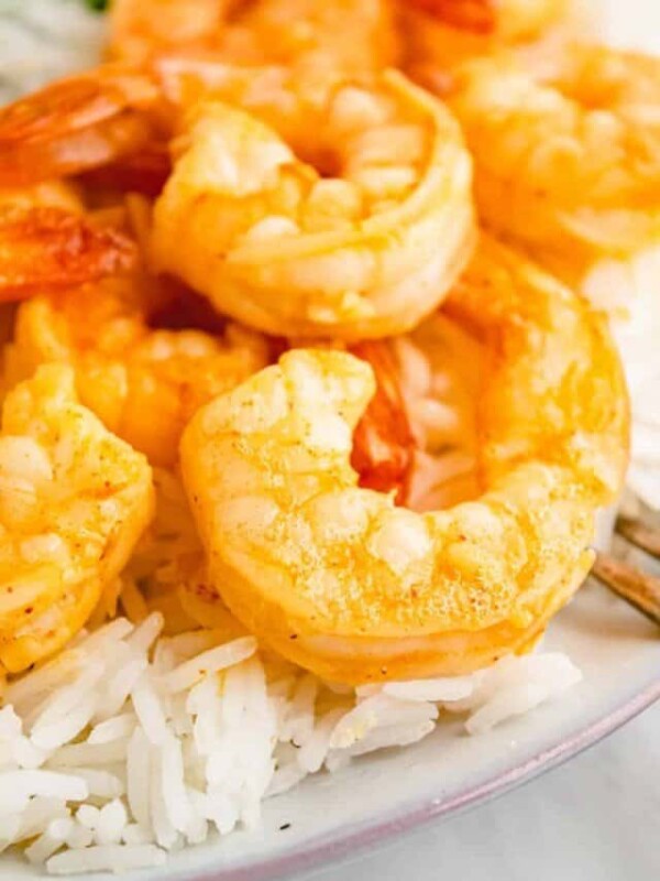 easy garlic shrimp with rice