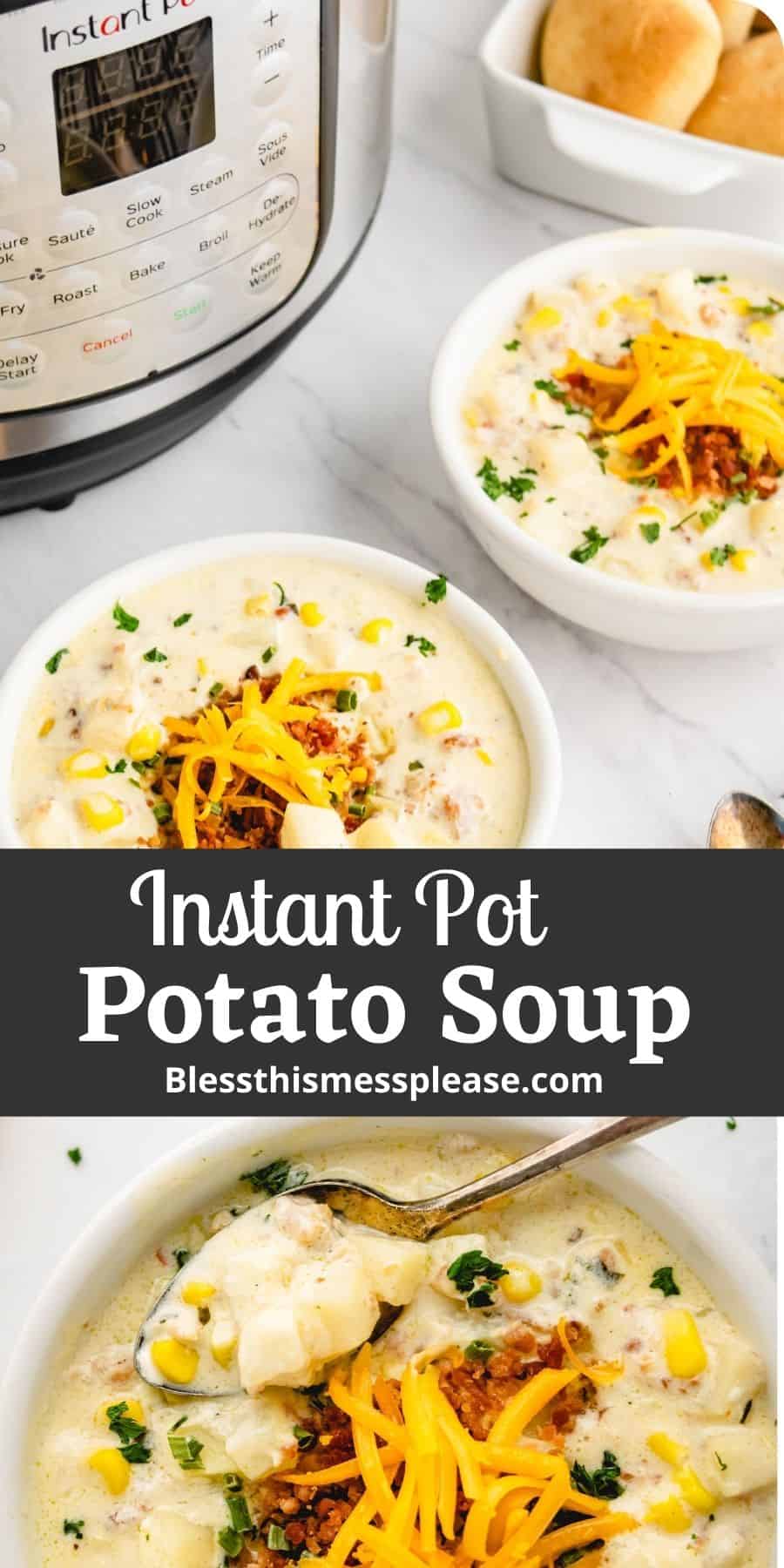 Instant Pot Potato Soup — Bless this Mess