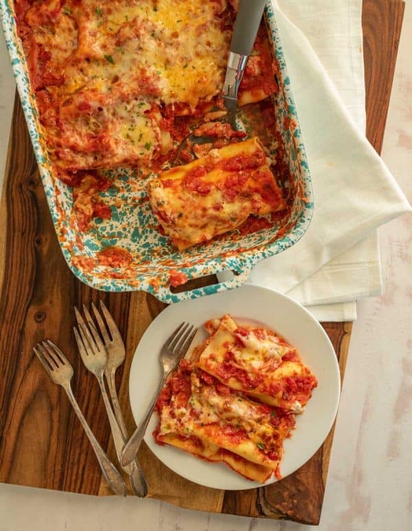 The EASIEST Manicotti Recipe — Bless this Mess