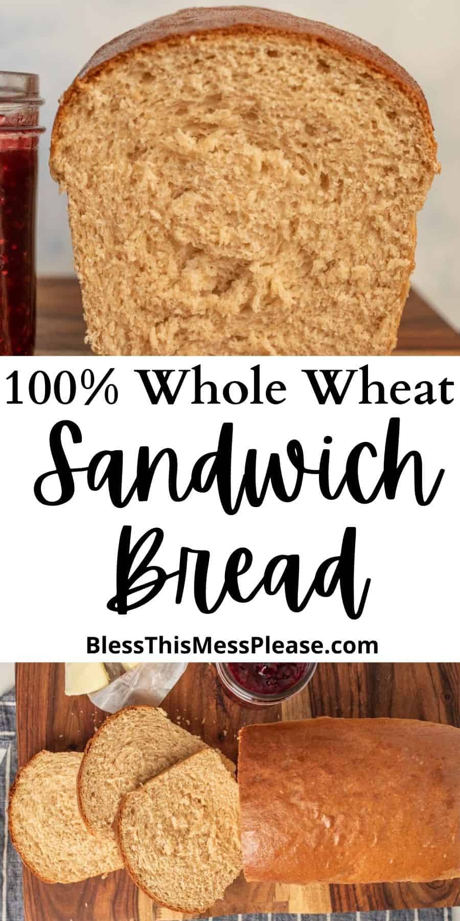 100% Whole Wheat Bread Recipe — Bless this Mess