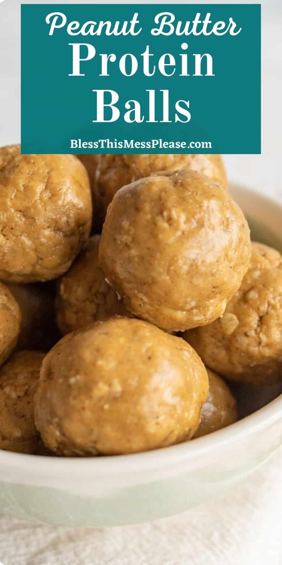 Peanut Butter Protein Balls — Bless this Mess