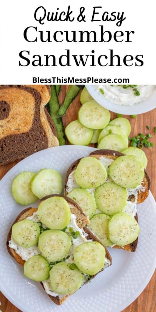Cucumber Sandwich Recipe (Made with Cream Cheese) - Bless This Mess Please
