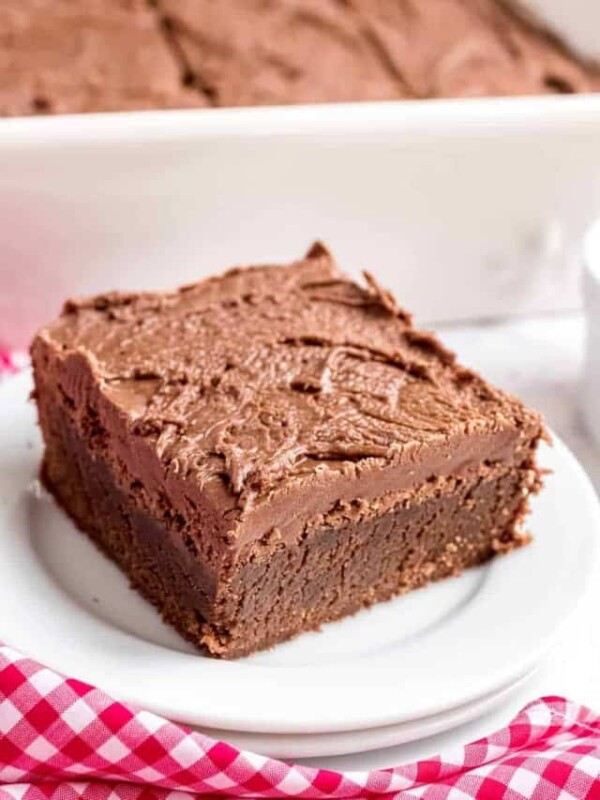 brownie square on a plate