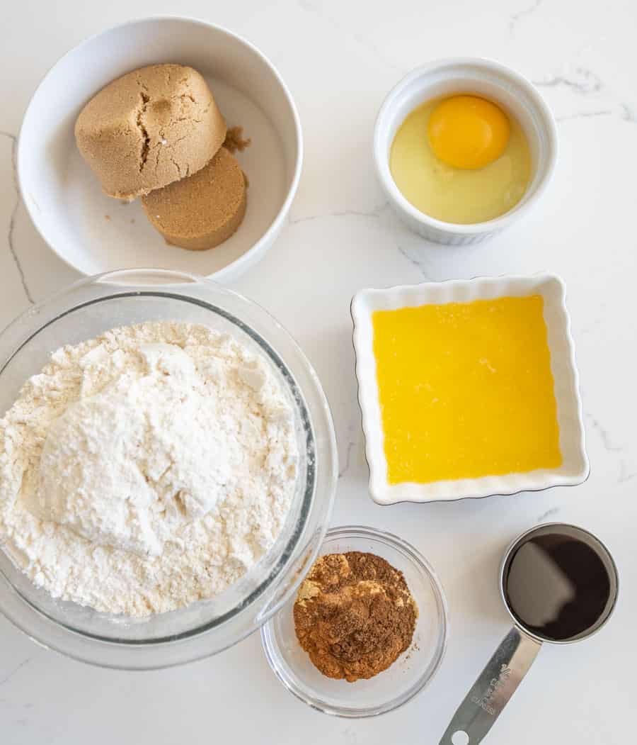 ingredients for gingerbread dough