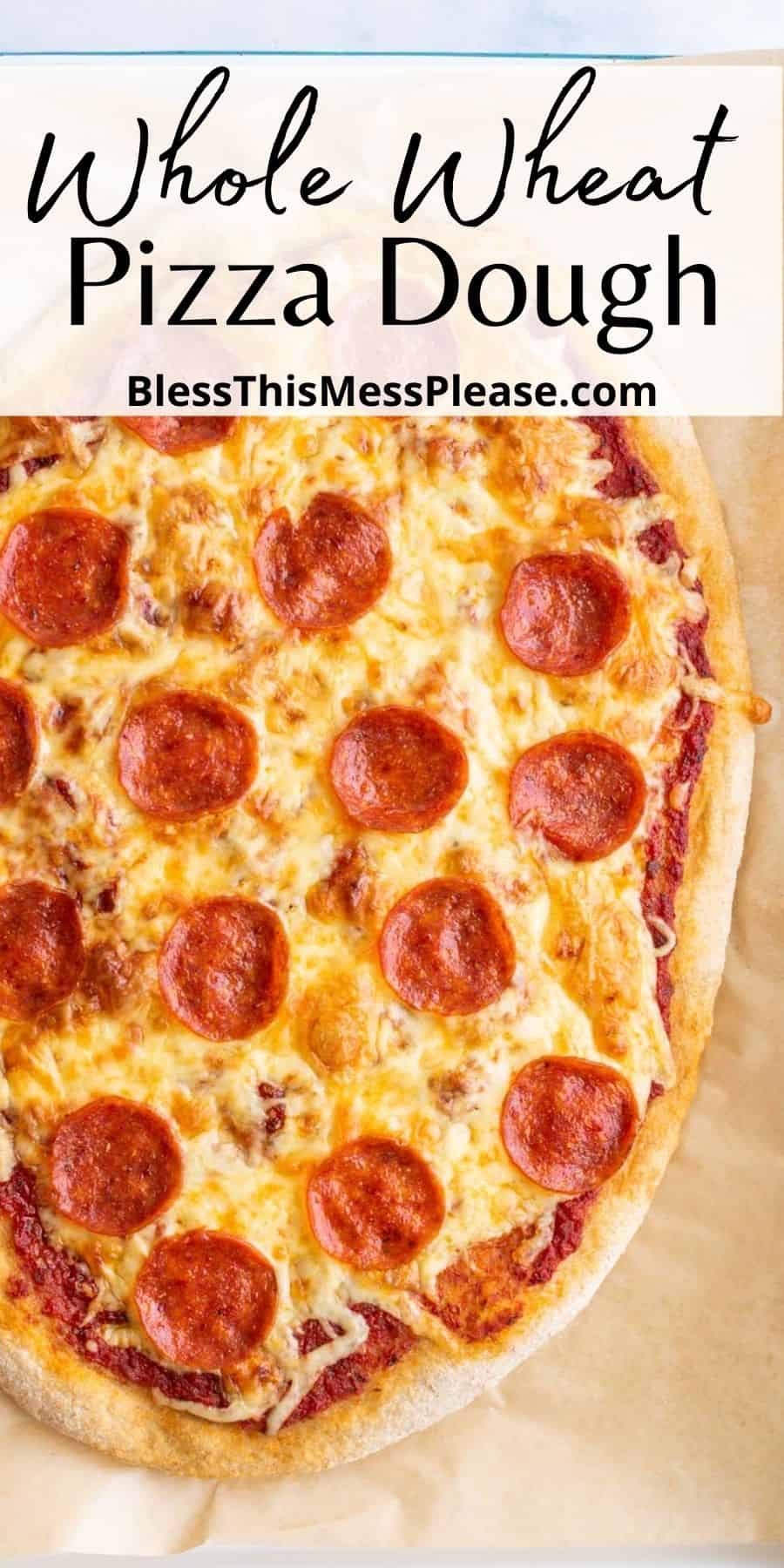 Best Whole Wheat Pizza Crust Recipe | Healthy Homemade Pizza Dough