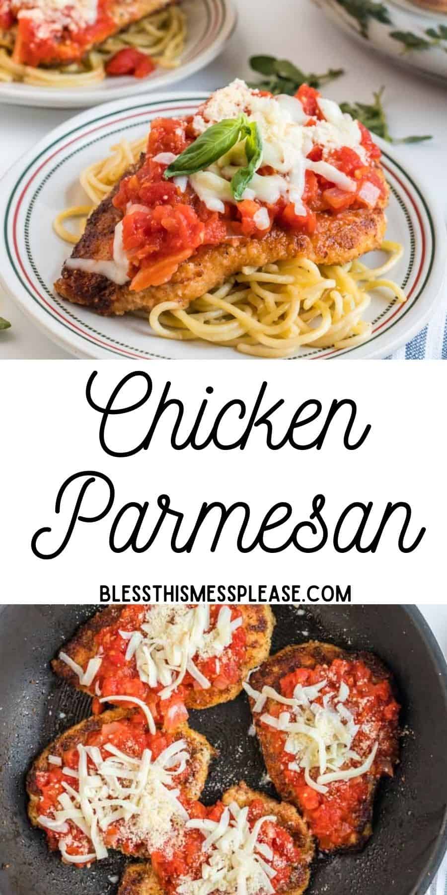 Easy Skillet Chicken Parmesan — Bless this Mess