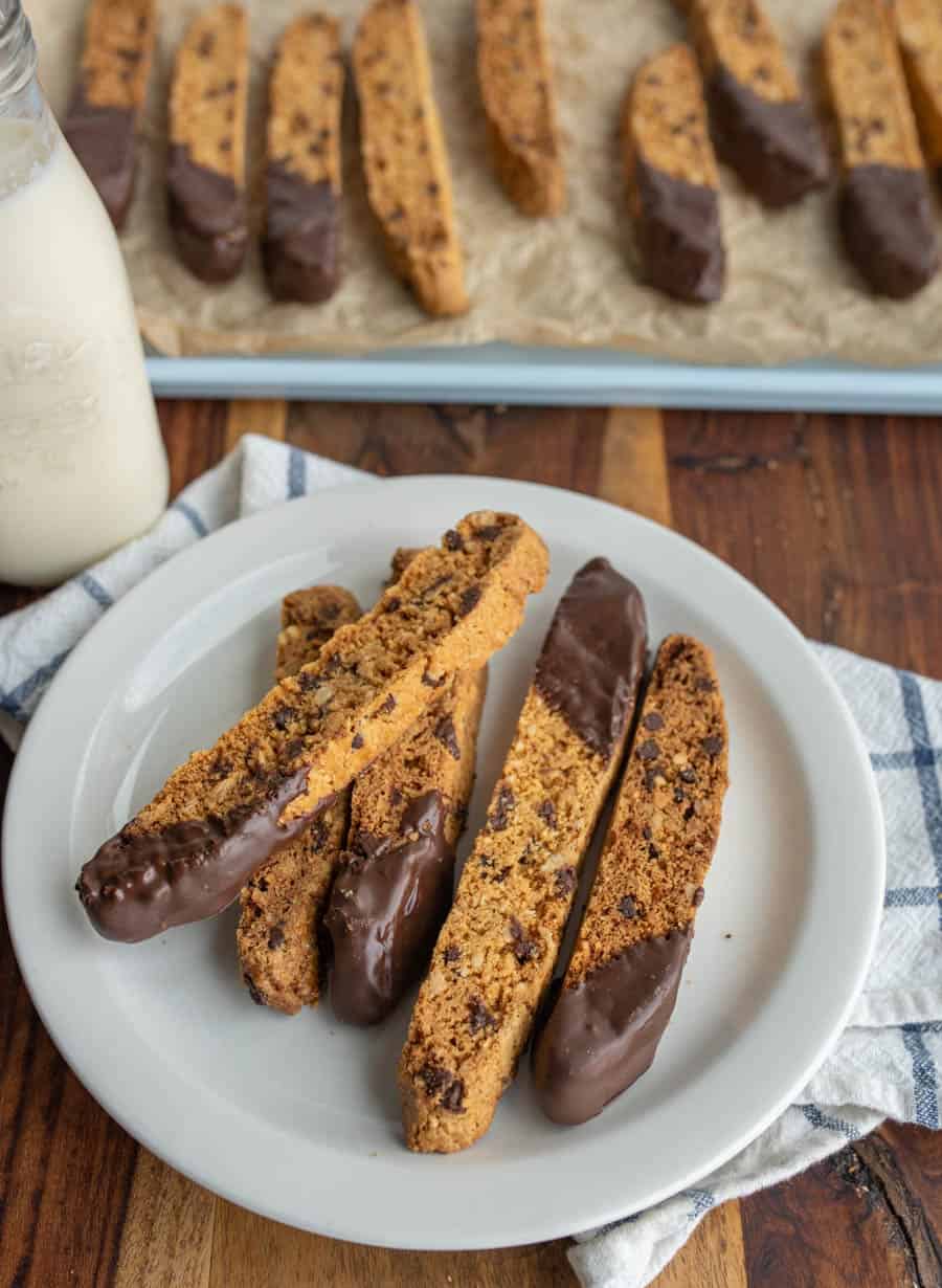 Biscotti with Almonds and Chocolate — Bless this Mess