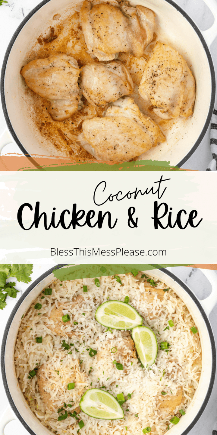 One Pot Coconut Chicken and Rice | Easy Chicken Dinner Recipe