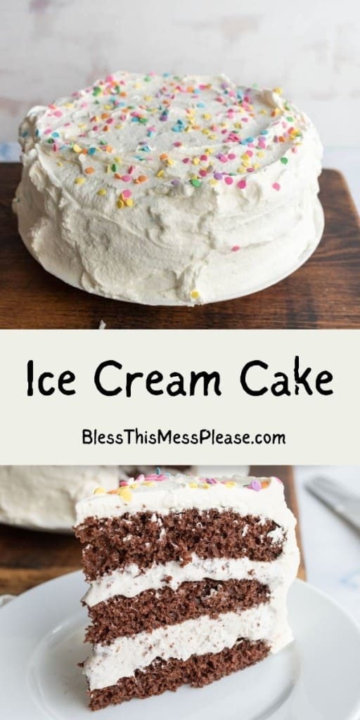 Quick and easy Ice Cream Cake Recipe - Mom vs the Boys