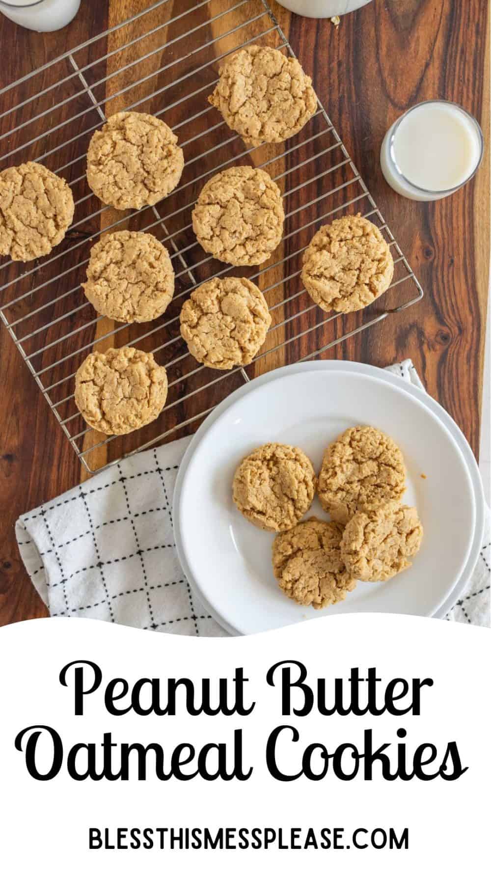 BEST Soft & Chewy Peanut Butter Oatmeal Cookies — Bless This Mess