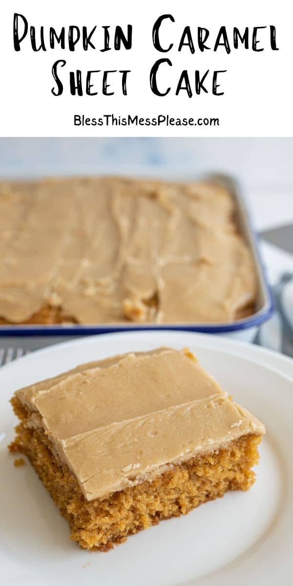 Pumpkin Sheet Cake with Caramel Frosting — Fall Baking Ideas