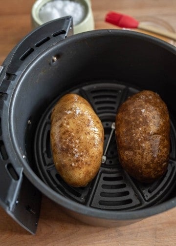 Air Fryer Baked Potatoes — Bless this Mess