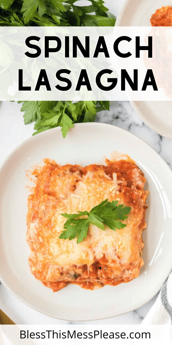 Spinach Lasagna — Bless this Mess