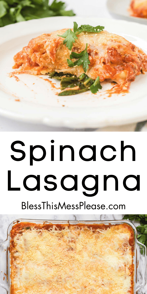 Spinach Lasagna — Bless this Mess