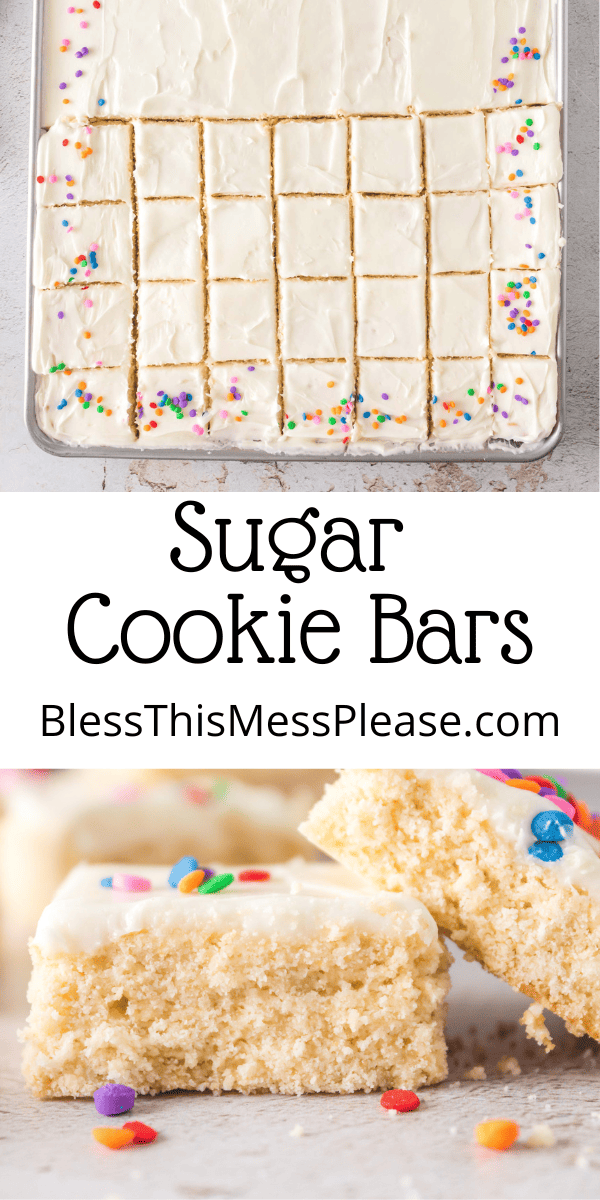 Sugar Cookie Bars — Bless this Mess