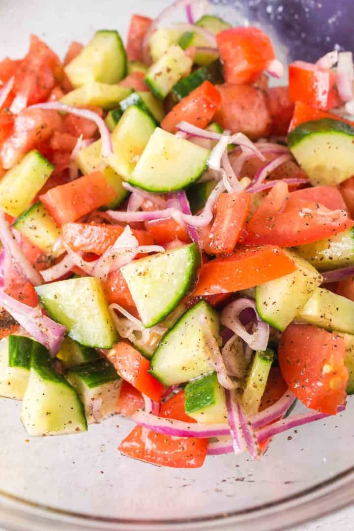 Cucumber and Tomato Salad — Bless this Mess