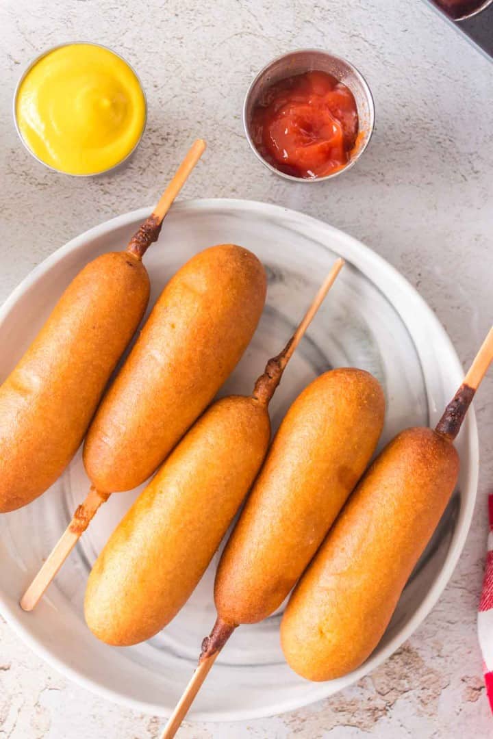 Air Fryer Corn Dogs — Bless this Mess