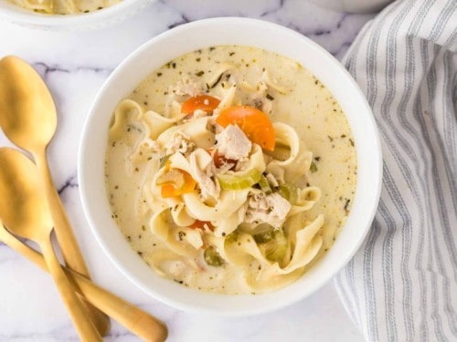 Chicken Noodle Soup with Rotisserie Chicken - A Beautiful Mess