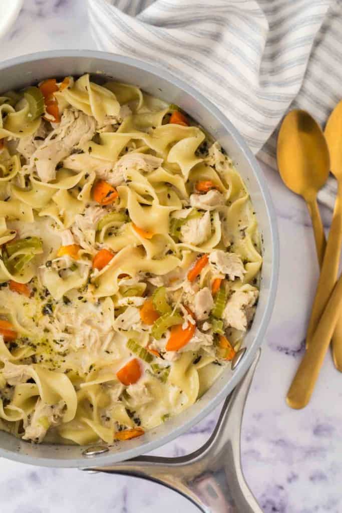 Creamy Chicken Noodle Soup — Bless this Mess