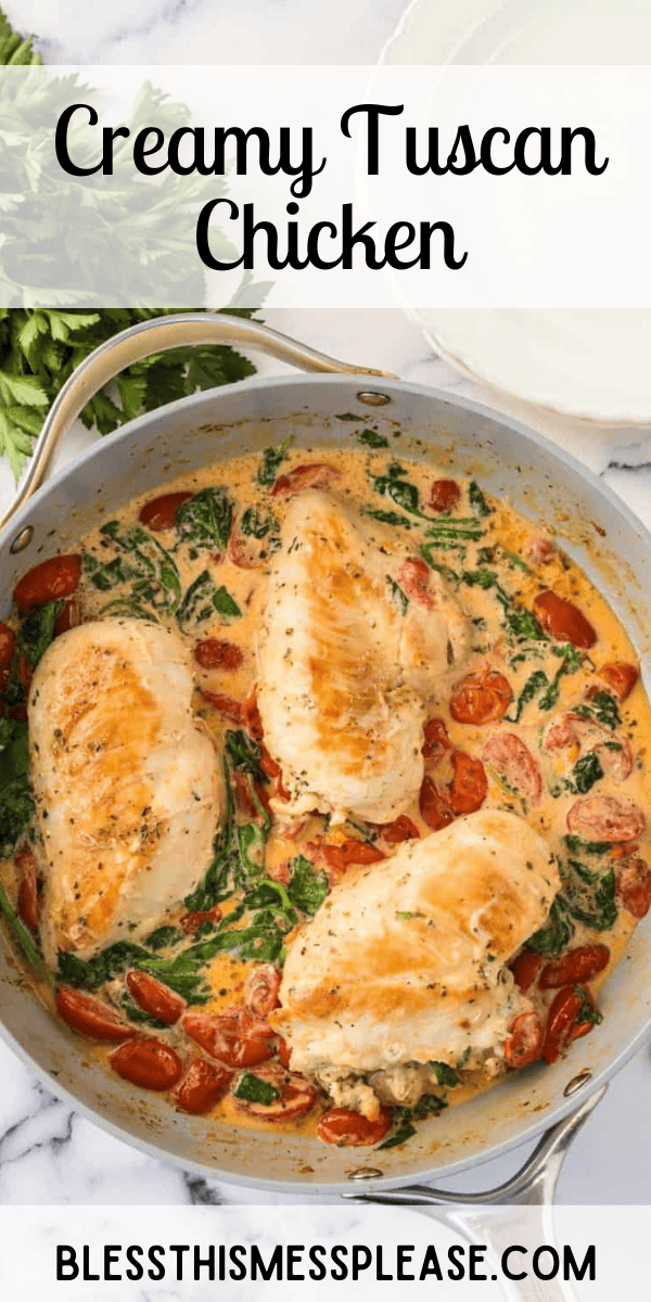 Creamy Tuscan Chicken — Bless this Mess