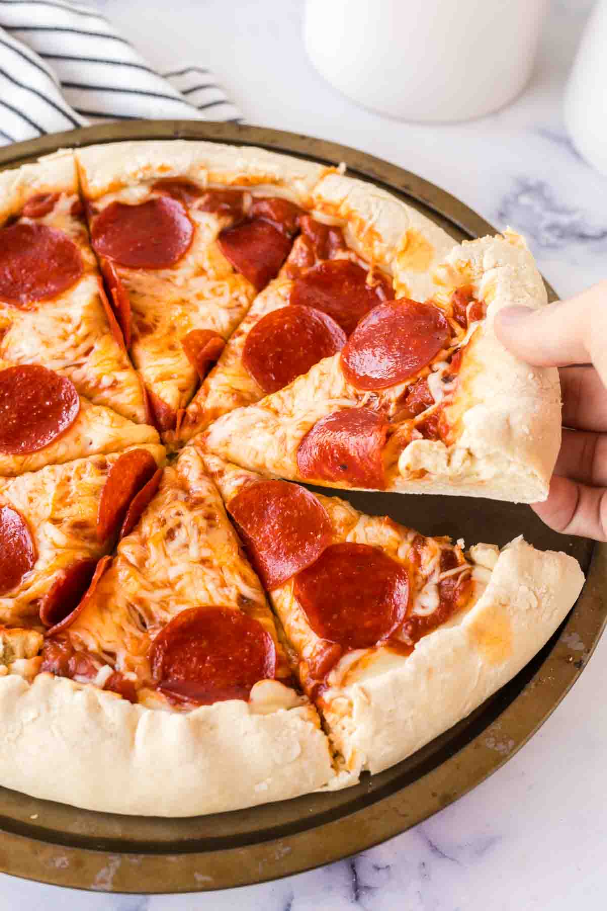 Stuffed Crust Cast Iron Pizza - A Beautiful Mess