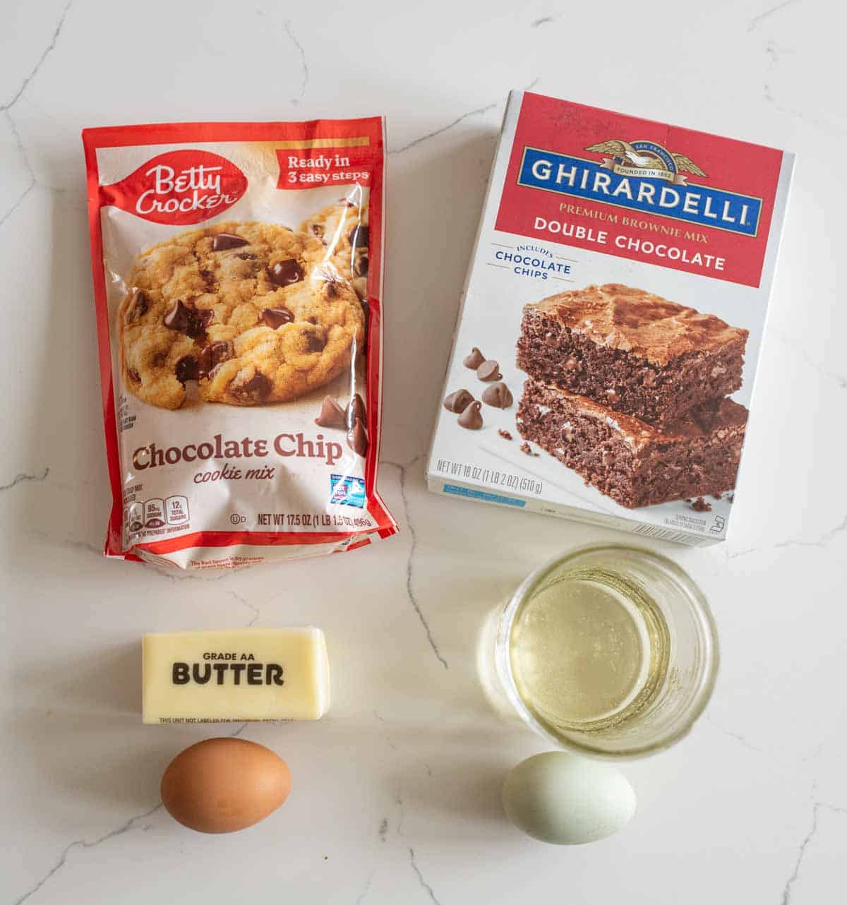 box ingredients to make brookies.